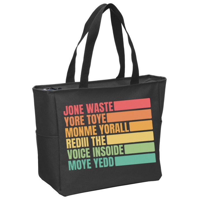 Jone Waste Yore Toye Monme Yorall Rediii Zip Tote Bag