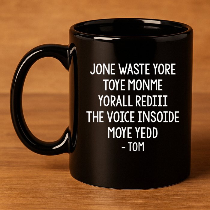 Jone Waste Yore Toye Monme Funny Pop Miss You Punk Lyrics 11oz C Handle Ceramic Mug