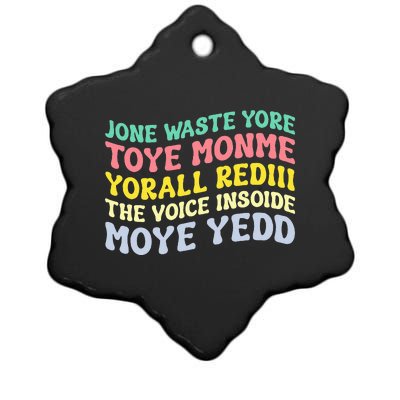 Jone Waste Yore Toye TOYE MONME YORALL REDIII Funny Ceramic Star Ornament