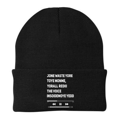 Jone Waste Yore Toye Monme Funny Pop Miss You Punk Lyrics Knit Cap Winter Beanie