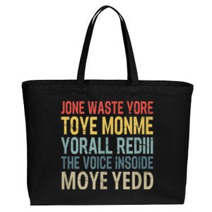 Jone Waste Yore Toye Monme Yorall Rediii The Voice Insoide Cotton Canvas Jumbo Tote