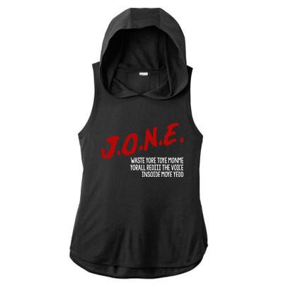 Jone Waste Yore Toye Monme Funny Pop Miss You Punk Lyrics Ladies PosiCharge Tri-Blend Wicking Draft Hoodie Tank