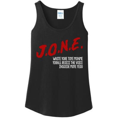 Jone Waste Yore Toye Monme Funny Pop Miss You Punk Lyrics Ladies Essential Tank