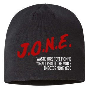 Jone Waste Yore Toye Monme Funny Pop Miss You Punk Lyrics Sustainable Beanie