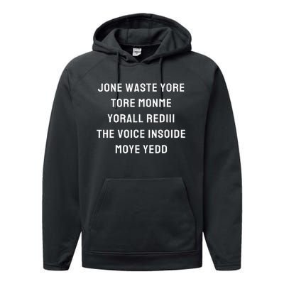 Jone Waste Yore Funny I Miss You Jone Waste Yore Toye Monme Performance Fleece Hoodie