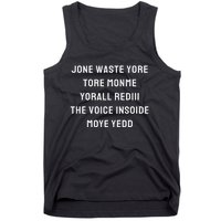 Jone Waste Yore Funny I Miss You Jone Waste Yore Toye Monme Tank Top