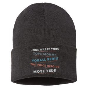 Jone Waste Yore Toye Monme Funny Pop Miss You Punk Lyrics Sustainable Knit Beanie