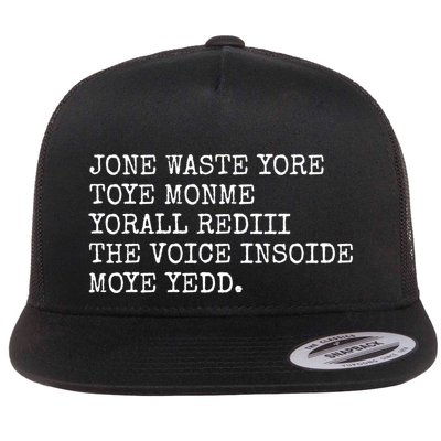 Jone Waste Yore Toye Monme Funny Pop Miss You Punk Lyrics Flat Bill Trucker Hat
