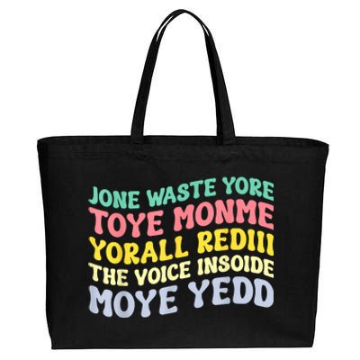 Jone Waste Yore Toye Toye Monme Yorall Rediii Funny Cotton Canvas Jumbo Tote