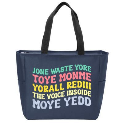 Jone Waste Yore Toye Toye Monme Yorall Rediii Funny Zip Tote Bag