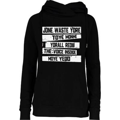 Jone Waste Your Time Monme Yorall Rediii Funny Womens Funnel Neck Pullover Hood