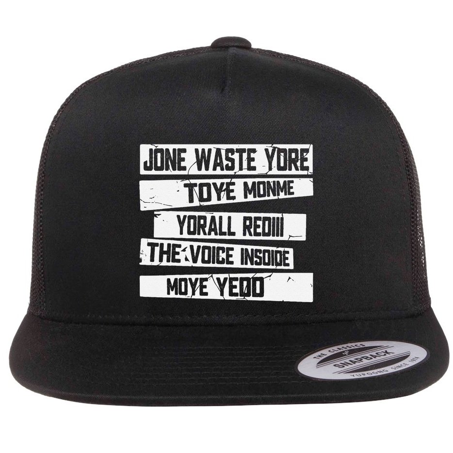 Jone Waste Your Time Monme Yorall Rediii Funny Flat Bill Trucker Hat