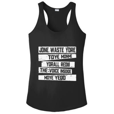 Jone Waste Your Time Monme Yorall Rediii Funny Ladies PosiCharge Competitor Racerback Tank
