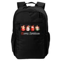 Joyful XMass Cute Adorable Warm Santa Cups Design Tees Daily Commute Backpack