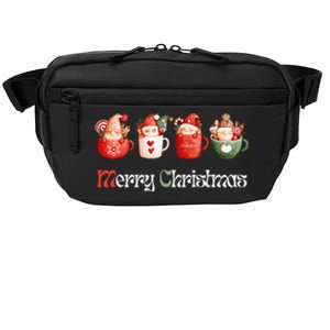 Joyful XMass Cute Adorable Warm Santa Cups Design Tees Crossbody Pack