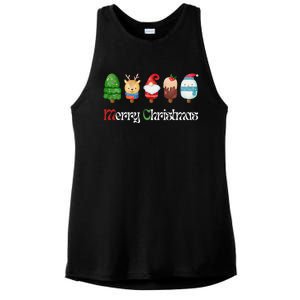 Joyful XMass Cute Funny Ice Creams Design Holiday Design Ladies PosiCharge Tri-Blend Wicking Tank