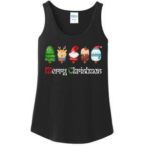 Joyful XMass Cute Funny Ice Creams Design Holiday Design Ladies Essential Tank