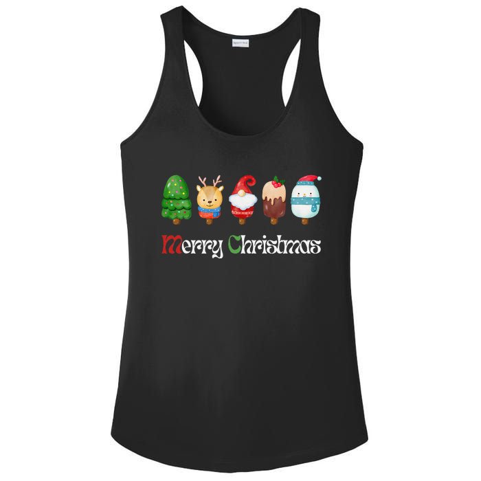 Joyful XMass Cute Funny Ice Creams Design Holiday Design Ladies PosiCharge Competitor Racerback Tank