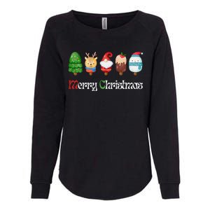 Joyful XMass Cute Funny Ice Creams Design Holiday Design Womens California Wash Sweatshirt