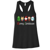 Joyful XMass Cute Funny Ice Creams Design Holiday Design Women's Racerback Tank