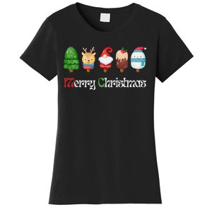 Joyful XMass Cute Funny Ice Creams Design Holiday Design Women's T-Shirt