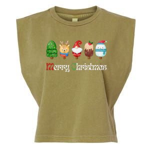 Joyful XMass Cute Funny Ice Creams Design Holiday Design Garment-Dyed Women's Muscle Tee