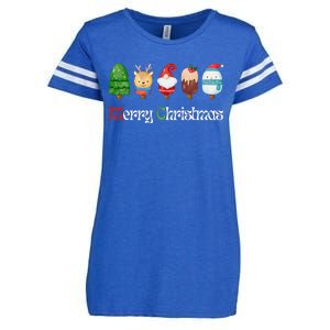 Joyful XMass Cute Funny Ice Creams Design Holiday Design Enza Ladies Jersey Football T-Shirt