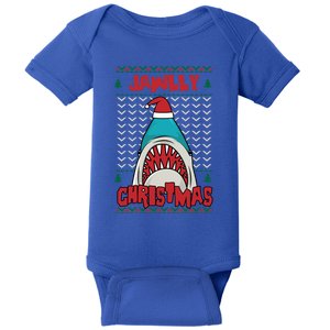 Jawlly Xmas Funny Shark Jaw Santa Ugly Christmas Jolly Pun Gift Baby Bodysuit