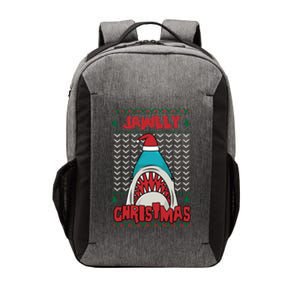 Jawlly Xmas Funny Shark Jaw Santa Ugly Christmas Jolly Pun Gift Vector Backpack