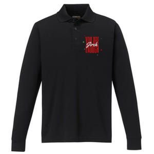 Jireh You Are Enough Christmas Great Gift Performance Long Sleeve Polo