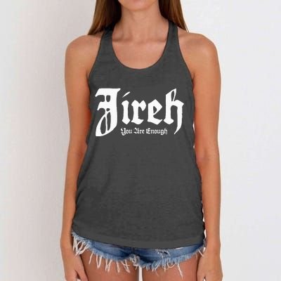 Jireh You Are Enough Women's Knotted Racerback Tank