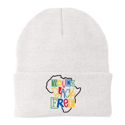 Juneteenth Young Black Free Black History Black Woman Afro Girl Knit Cap Winter Beanie