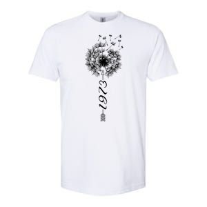 Just Year Birthday 1973 Gift Cute Dandelion Flower Breathe Funny Gift Softstyle CVC T-Shirt