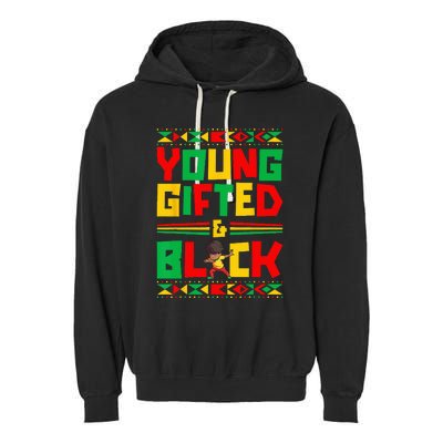 Juneteenth Young Black Boy African American History Boy Garment-Dyed Fleece Hoodie