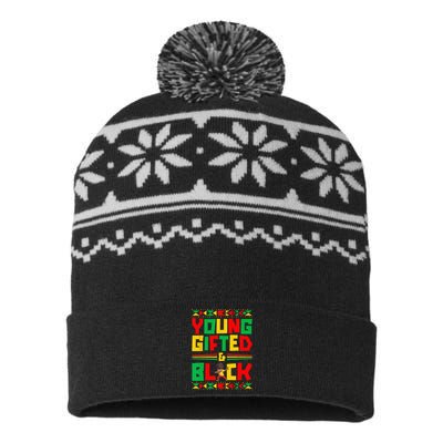 Juneteenth Young Black Boy African American History Boy USA-Made Snowflake Beanie