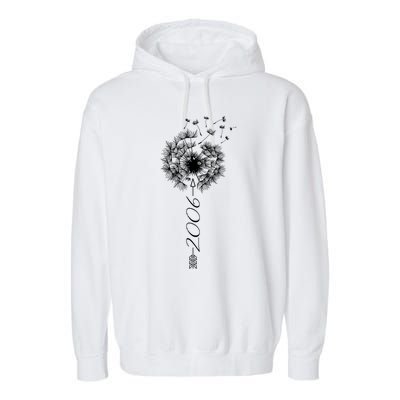 Just Year Birthday 2006 Gift Cute Dandelion Flower Breathe Cute Gift Garment-Dyed Fleece Hoodie