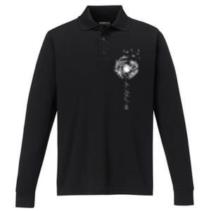 Just Year Birthday 1964 Gift Cute Dandelion Flower Breathe Gift Performance Long Sleeve Polo