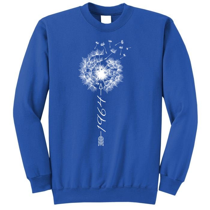 Just Year Birthday 1964 Gift Cute Dandelion Flower Breathe Gift Sweatshirt