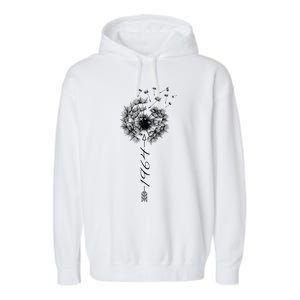 Just Year Birthday 1964 Gift Cute Dandelion Flower Breathe Gift Garment-Dyed Fleece Hoodie