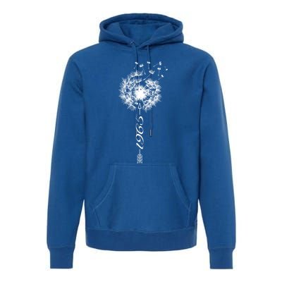 Just Year Birthday 1965 Gift Cute Dandelion Flower Breathe Gift Premium Hoodie