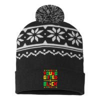 Juneteenth Young Black Boy African American History USA-Made Snowflake Beanie