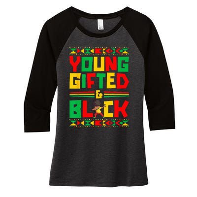 Juneteenth Young Black Boy African American History Women's Tri-Blend 3/4-Sleeve Raglan Shirt