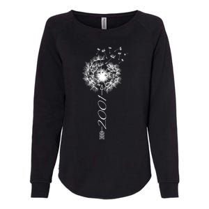 Just Year Birthday 2001 Gift Cute Dandelion Flower Breathe Meaningful Gift Womens California Wash Sweatshirt