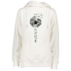 Just Year Birthday 2001 Gift Cute Dandelion Flower Breathe Meaningful Gift Womens Funnel Neck Pullover Hood