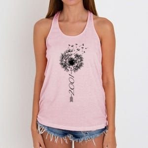 Just Year Birthday 2001 Gift Cute Dandelion Flower Breathe Meaningful Gift Women's Knotted Racerback Tank