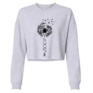 Just Year Birthday 2001 Gift Cute Dandelion Flower Breathe Meaningful Gift Cropped Pullover Crew