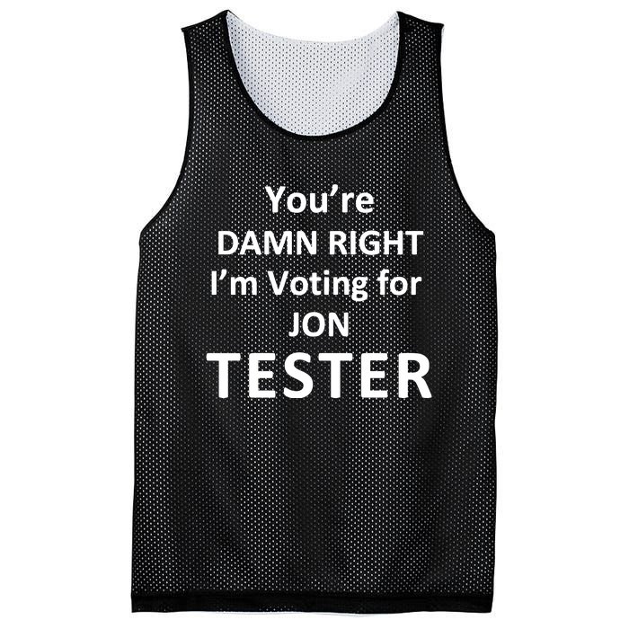 Jontester YouRe Damn Right IM Voting For Jon Tester Mesh Reversible Basketball Jersey Tank