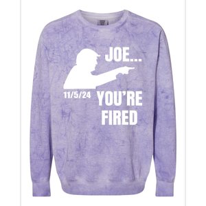 Joe YouRe Fired Fire Biden Election Trump President 2024 Trump Colorblast Crewneck Sweatshirt