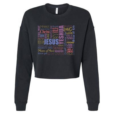 Jeus Yeshua God Christ Cropped Pullover Crew