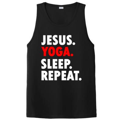 Jesus Yoga Sleep Repeat Christian Hobby Cool Gift PosiCharge Competitor Tank